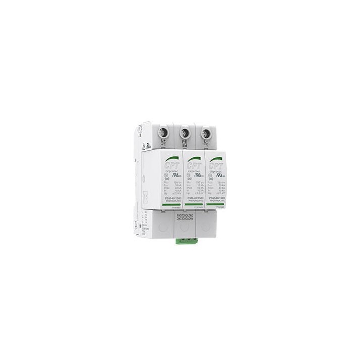 Descargadores Sobretensión 600V dc Cirprotec PSM3-40/600 PV  Tipo 2, 40kA Imax (8/20), Cod: 77707850
