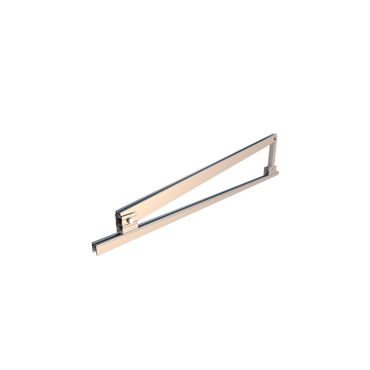 TR29.1H-10-10-A. Triángulo simple soporte lastrado, horizontal. Anodizado