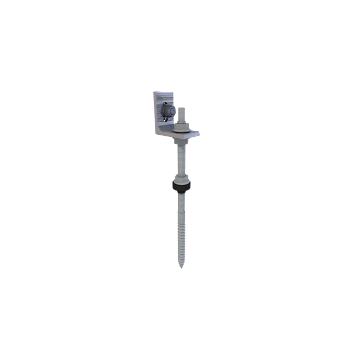 S01G-250-20-A. Fijación atornillada a hormigón/madera para cubierta de teja. Anodizado
