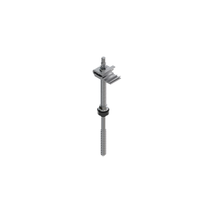 S01-250-C-20-C. Fijación clip atornillada a hormigón/madera para cubierta de teja (20 unidades). Crudo