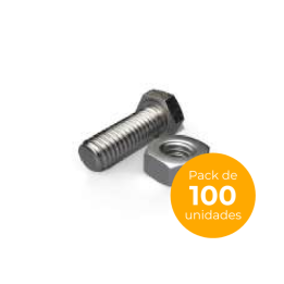 Tornillo antideslizamiento Hexag. Bolt DIN931 y Tuerca DIN934 - (Bolsa 24 uds)