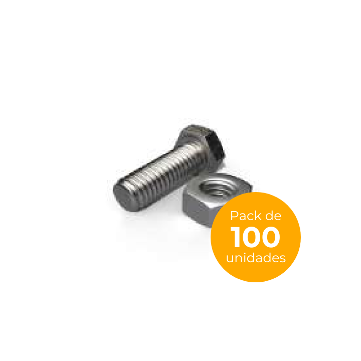 Tornillo antideslizamiento Hexag. Bolt DIN931 y Tuerca DIN934 - (Bolsa 24 uds)